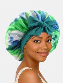 1件装扎染弹力丝带发带帽，头巾，护发帽，适合日常使用 - 彩色 - 查看 14