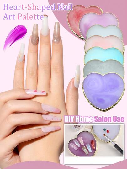 树脂美甲调色盘，美甲颜料调色盘，金边指甲油展示架，美甲展示板