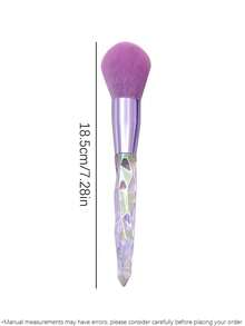 2 Pieces / 1-Piece Loose Powder Brush Set: Featuring A Stunning Aesthetic With Purple Gradient Crystal Handles That Offer A Comfortable, Premium Grip. The High-Quality Nylon Bristles Are Easy To Clean, Incredibly Soft To The Touch, And Gentle On The Skin-Never Prickly Or Prone To Shedding. - Multicolor - View 3
