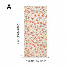 1 pieza Película estática de ventana con diseño vintage de rosa y flores de arcoíris, protección de privacidad, bloqueo UV, adecuada para decoración de ventanas en el hogar, cocina, oficina y baño, removible y reutilizable, crea un efecto único de vidrio de colores - Multicolor - Ver 15