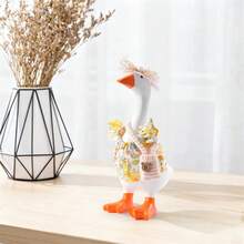 Desk Goose Clothes 7 Inches, Cute Mini Goose Summer Outfits Including Hat Dress And Bag Desk Goose Accessories - 多彩的 - 查看 6