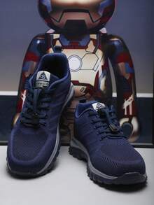 高品质男士休闲运动鞋,时尚网面鞋,男士运动鞋,户外运动鞋,户外公路跑鞋,徒步鞋,轻便百搭,时尚休闲鞋,高弹中底,不易疲劳,符合人体工学设计,男士通勤鞋,纯色蓝/黑面料,透气软底运动健行鞋,生日礼物,极其舒适,适合日常步行和徒步,尺码 39-47(手绘鞋底,批次不规则) - 藍色 - 查看 8