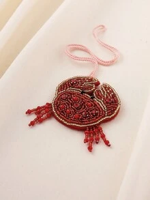1 mặt dây chuyền hình cua đính cườm thủ công, chất liệu vải không dệt phong cách Bohemian, hình dáng thủ công có thể hơi khác biệt. - Nhiều màu - Xem 4