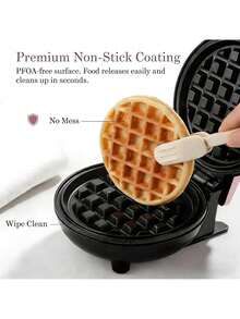 LEVIATECH 1pc Mini Household Waffle Maker, Bread Maker, Pancake Maker, Baking Cake & Sandwich Breakfast Machine - View 4