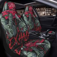 紫色玫瑰和佛像手珠印花通用汽车座椅套 - 紫玫瑰佛手珠 - 查看 5