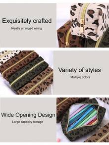 半片式灯芯绒豹纹铅笔盒，拉链顺滑，经久耐用，易于清洁，防刮耐磨，复古绒面色。它是一款小巧的收纳袋，适合搭配衣物，也是送给学生、朋友和同事的绝佳礼物。 - 大理石紋 - 查看 8