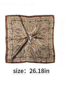Bali Style Square Scarf - Classic Headscarf, Suitable For Outdoor And Travel. Bohemian Style Women's Square Scarf, Headband, Headscarf. - Multicolor - View 3