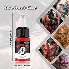DQFART 7pcs/18pcs Tattoo Ink Set, 2/3 Oz (20ml), Professional Tattoo Ink, Long-Lasting Vibrant Colors, Sterile Pigments, Suitable For Outlining And Coloring, Smooth And Even Application, Ideal For Tattoo Artists - Multicolor - View 5