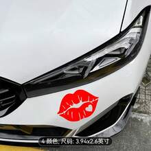 1 pieza Pegatina impermeable con diseño de labios en forma de corazón para motocicleta | Vinilo decorativo, apto para decorar ventanas de coche, parachoques, depósito de combustible, parabrisas - Acabado mate, autoadhesivo, pegatina precortada - 1 pieza - Ver 5