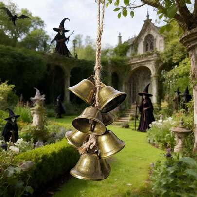 Bộ 2 chuông gió bằng đồng tự nhiên – 8 chuông, chuông gió ngoài trời, thích hợp trang trí sân vườn, làm quà tặng, vườn thiền, trang trí sân vườn trong nhà và ngoài trời, quà tặng cho mẹ, ban công, ngày lễ