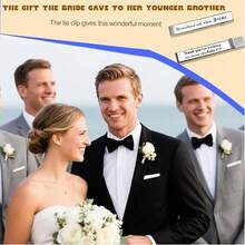Brother Of The Bride Gifts Best Man From Groom Sister Bride Stainl Steel Tie Clip Bar Pin Tie Clips Man Of Honor Groomsman Gifts For Wedding Sister Marriage Gift Presents For Men Brothers - 如圖 - 查看 4