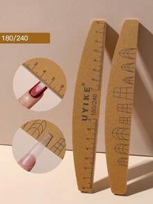 Bộ 2 dũa móng tay có thể giặt được, dũa móng tay hai mặt có độ nhám 100/180, dụng cụ đánh bóng móng bền bỉ. - Nhiều màu - Xem 9