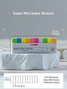 800pcs Super Mini Removable Sticky Notes, Easy To Paste, Can Be Corrected With Marker, Soft Colors, Suitable For Notebooks, Diaries, Planners, Ideal For School Supplies And Back To School - Multicolor - View 6