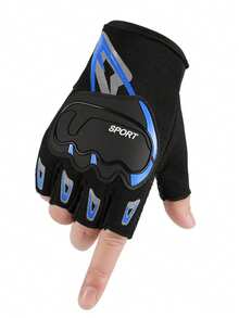 1 Pair Unisex Half Finger Sports Gloves - Breathable Mesh Sports Gloves With Shock Absorption Pad, Anti-Slip Grip, Adjustable Wrist Strap, Suitable For Cycling, Hiking, Climbing, Fitness, Fishing, Golf And Outdoor Activities,Summer,Festival - Multicolor - View 11