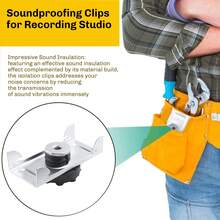 10 Pack Soundproofing Mounting Clip Sound Isolation Clips For Rrding Studio Acoustical Equipment For Wall Ceiling - Multicolor - View 6