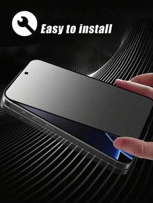 2pcs Anti-Spy Matte Screen Protector, Compatible With IPhone And Other Models, Upgraded Privacy Protection Film With Micro-Level Anti-Peeping Coating, Maintains Clear Display When Viewed Directly, Effectively Blocks Screen Content From Side Views, Suitable For Business Trips, Office And Other Environments, Easy To Install Mobile Phone Accessory - Black - View 7