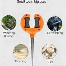 Garden Hose Holder, Outdoor Gardening Watering Pipe Positioning Organizer - Orange-red - View 6