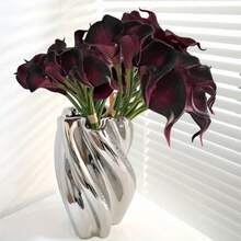 10/15 flori artificiale elegante de crin Calla - ideale pentru nuntă, petrecere, sufragerie, dormitor, masă, decor de grădină pentru casă - 15 bucăți - Vizualizare 13
