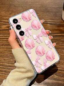 1 chiếc ốp lưng điện thoại trong suốt đục lỗ hình nơ, dày dặn, chống sốc, được sơn phủ, tương thích với iPhone / Galaxy / - Nhiều màu - Xem 3