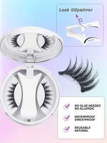 Bộ 1 cặp mi giả từ tính kiểu Manga kèm nhíp chuyên nghiệp, có thể tái sử dụng, không cần keo, mi giả Manga dài, mềm mại, tự nhiên, dụng cụ trang điểm mắt nhẹ nhàng. - màu đen - Xem 7