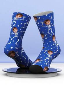 1 đôi tất dài đến bắp chân cho bé gái, tất dài đến bắp chân cho bé trai chủ đề Halloween, tất cá nhân hóa với hình ảnh bé trai và bé gái dễ thương, tất đôi dài đến bắp chân với họa tiết độc đáo, thích hợp làm quà tặng Ngày Valentine, sinh nhật và các dịp Halloween khác. - Nhiều màu - Xem 5