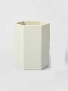 1个闪亮水钻化妆刷收纳盒，六角形水晶化妆品收纳杯，梳妆台收纳架 - 白色 - 查看 7