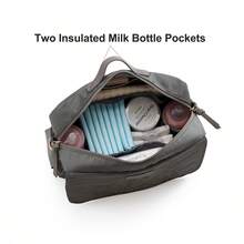 刺绣尿布包单肩包，适合爸爸妈妈使用，婴儿换尿布包，附赠2条婴儿车挂带，新生儿男女宝宝旅行收纳包，婴儿必备，母亲节礼物 - 彩色 - 查看 6