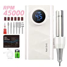 duofu Máy mài móng tay điện sạc lại 45.000 vòng/phút, máy mài móng tay cầm tay, máy khoan móng không dây kèm mũi khoan và đế sạc, thích hợp để loại bỏ móng acrylic và sơn gel, lý tưởng cho salon và sử dụng tại nhà, một món quà tuyệt vời. - Nhiều màu - Xem 25