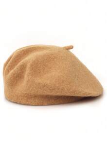 1pc Unisex Retro Solid Color Beret Hat, Suitable For Spring And Autumn, French Vintage Wool Felt Hat, Multiple Colors Available, Fashionable Minimalist Artist-Style Hat, Classic Design,Summer,Beach - Multicolor - View 11