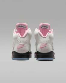 Nike Air Jordan 5 Retro 'Medium Soft Pink' - Iconic Starlight Sail Sneakers | Viral 2026 Pastel Aesthetic High-Tops | Premium Suede & Mesh Basketball Shoes | Comfortable Daily Lifestyle Footwear | Authentic Women's Jordan AJ5 Streetwear - 柔粉色 - 查看 3