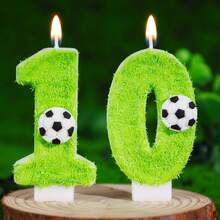 FIFA FIFA 2026 World Cup Football Themed Digit Candles, Lawn Football Creative Birthday Cake Decor, 0-9 Selectable, Football Fan Party Birthday Dessert Table Accessories - View 10