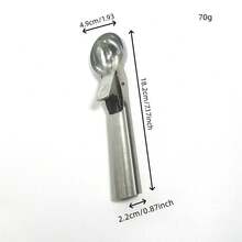 不锈钢冰淇淋勺，带扳机式设计，可放入洗碗机清洗，适用于水果、冰淇淋、酸奶和意式冰淇淋。 - 銀色 - 查看 13