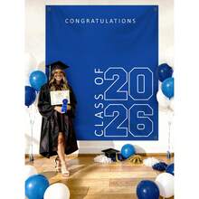 Congratulations Class Of 2026 Banner Minimalist Backdrop For Graduation Party Decorations Photo Background - 多色 1 - 查看 3