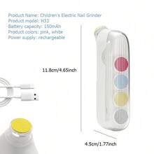 FollowBreak Limador de uñas eléctrico para bebés con 5 cabezales de molienda reemplazables, Amoladora de uñas eléctrica multifuncional para bebés, Limador de uñas para bebés, Juego de cuidado de uñas para niños y adultos, Regalo ideal para Halloween, Acción de Gracias y Navidad - Ver 7