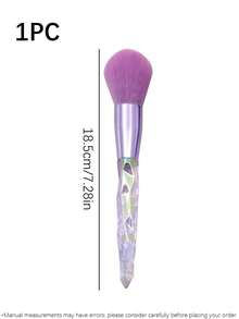 2 Pieces / 1-Piece Loose Powder Brush Set: Featuring A Stunning Aesthetic With Purple Gradient Crystal Handles That Offer A Comfortable, Premium Grip. The High-Quality Nylon Bristles Are Easy To Clean, Incredibly Soft To The Touch, And Gentle On The Skin-Never Prickly Or Prone To Shedding. - Multicolor - View 11