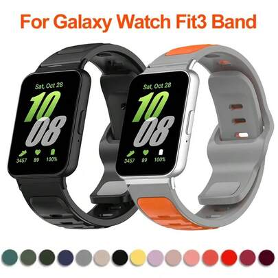 Silicone Strap Compatible With Samsung Galaxy Fit3 Watch Bracelet Replacement Sport Smart WatchBand Compatible With Samsung Galaxy Fit3 Band Accessories