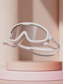 1副成人泳镜，超清晰视野，防雾，大镜框设计，防雾防水硅胶泳镜，带耳塞，适合各种游泳活动、训练和休闲。也是一份很棒的节日礼物，泳池必备，邮轮必备，泳池漂浮物，泳池玩具。 - 泳鏡 - 查看 7