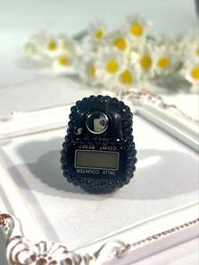 Máy đếm số bằng nhẫn đính đá kỹ thuật số mới, máy đếm bấm tay tiện lợi giúp giảm căng thẳng, thích hợp cho kinh doanh, cầu nguyện, lễ hội và làm quà tặng. - Nhiều màu - Xem 3