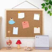 1pc Thick Soft Wood Board With Pine Wood Frame, Wall Mounted Bulletin Board Suitable For Home, Office, Classroom, Size 20cm X 30cm, Great For Notes And Schedule Planning - A - View 8