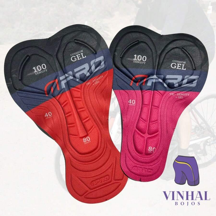 FORRO PAD CICLISTA COM GEL DENSIDADE 100% - Multicolorido - Visão 1