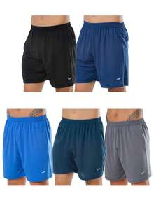 Kit Of 2 Men's Basic Bermuda Shorts For Soccer/Gym In Polyester - Elite Original - 1 Navy Blue - View 5
