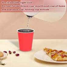 Bộ 3/10/20/50/90 cốc giấy dùng một lần màu đỏ, dung tích 9oz (khoảng 237ml) dùng cho cà phê/trà/đồ uống lạnh, cốc tiệc, đồ uống nhẹ, thích hợp cho tiệc sinh nhật, đám cưới, Ngày của Mẹ. - Nhiều màu - Xem 7