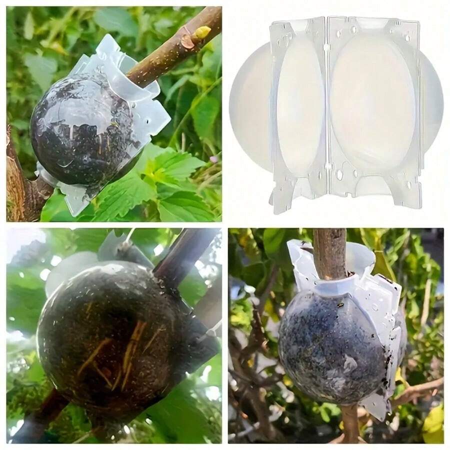 Kit reutilizable de 4 piezas para enraizar plantas (tamaño S/M): Juego de herramientas para brotes, acodo aéreo y enraizamiento, plantador de bulbos, ideal para injertos y desarrollo de raíces - A - Ver 1