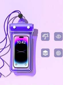 Nouveau sac étanche pour téléphone portable d'été, étui de téléphone portable renforcé et épaissi, étui étanche universel pour téléphone portable de différentes tailles, convient pour la plage, la croisière, les voyages par temps de pluie - Multicolore - Voir 8