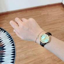 Đồng hồ Casio nam cao cấp mặt vàng, vỏ vàng, dây da, chống nước, máy quartz, model MMTP-V004GL-9A - Một cỡ - Xem 2