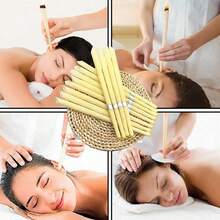 1/10/20/30er Set Ohrenreinigung, Ohrenkerzen, Hopi Ohrenkerzen aus Bienenwachs, konische Ohrenkerzen, Aromatherapie Ohrenkerzen, Ohrenkerzen mit Kerzenhalter, 100% zylindrische duftende Cut Out konische Kerzen, inklusive Ohrenkerzen - Verschiedenfarbig - Übersicht 3