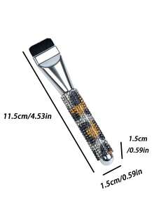 Luxury Rhinestone Makeup Brush Flat Top Foundation Brush Handmade Bling Design Soft Dense Bristles Beauty Tool For Women Birthday Gift Self-Use, Soft Dense Bristles Streak-Free Liquid Foundation Brush - Multicolor - View 10