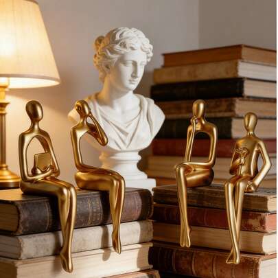 Modern Minimalist Resin Sculpture Decor, Suitable For Room, Christmas, Bedroom, Desktop, Hotel Lobby, Entryway