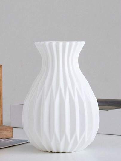 1个不易碎花瓶，创意造型家居装饰，适用于婚礼、派对、节日、客厅电视柜、现代家居装饰、桌面装饰，小巧的花瓶也适合盆栽植物、餐桌装饰。