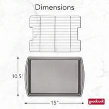 15" X 10.5" Nonstick Carbon Steel Baking Pan And Raised Wire Rack Pizza Crisper Crispy Bacon Multipurpose Cing Sheet Pan Cooling Rack Kitchen Cware Set Dishwasher - 深灰色 - 查看 5
